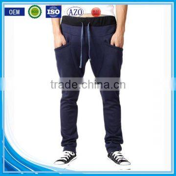 OEM bulking buy open bottom polyester/cotton pocket mens harem pants wholesale