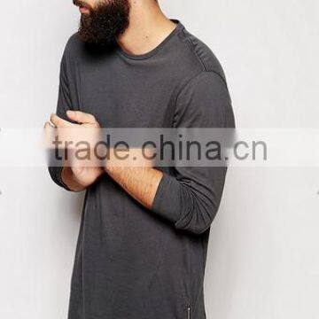 2016 China Manufacturers Summer Men Short Sleeve Double Sided Zipper100coton t Shirt photo-3