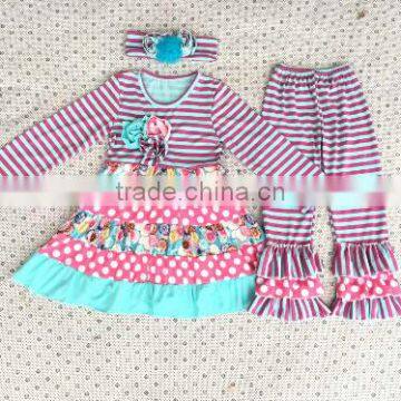Easter Day New Arrival! Girls Holiday Remake Ruffle Outfits Baby Girl Outfit Kids Clothing Baby Girl Cute Spring Outfits photo-5