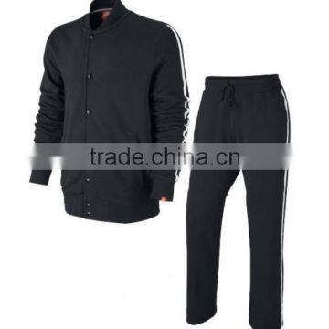 Black Cotton Fleece Track Suits, Jogging Wear