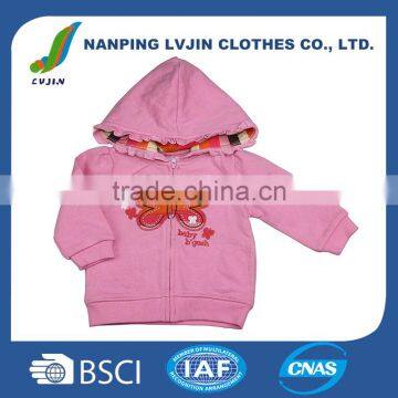 OEM Service Kids Clothes Baby Girl Spring Zipper with hoodies Coat ,Brand Customized Manufacturer For Chlidren Clothing