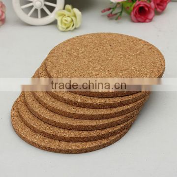 6pcs/lot Round shape Plain Cork Coasters Drink Wine Mats Cork Mats Drink Wine Mat 10cm*0.5cm ideas for wedding and party gift