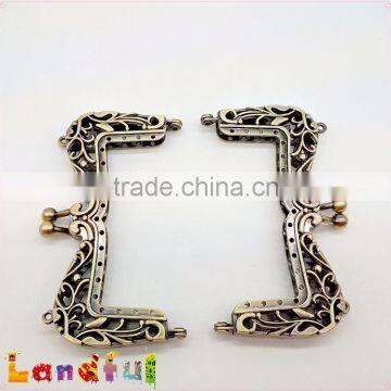 10.5cm M Shape Antique Bronze Handmade Kiss Lock Handbag Clutch Frame photo-2