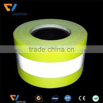 China supplier fluorescent yellow fire retardant reflective tape for firefighter uniform