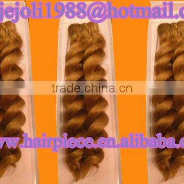 Cheap mixed animal hair extension, animal hair mix synthetic hair weave extension