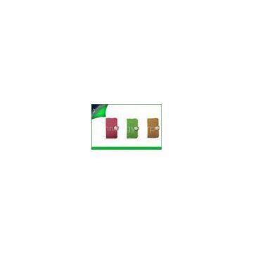 Glossy Stone Decal Xperia Arc Lt15i / X12 Sony Leather Cases , Green Wallet Phone Cover