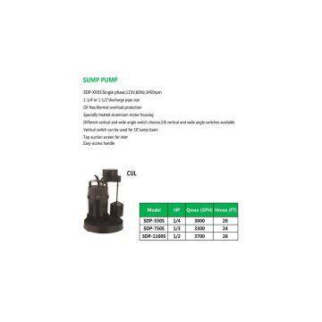 SUMP PUMP SDP-550S SDP-750S SDP-1100S