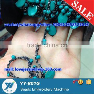 Wholesale Beaded fashion cording cord glass beads accessories/ roll embroidery bead / customized 1mm and 2mm beads