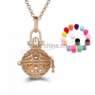 Good shape brass Pregnant Ball Locket Sweater Necklace with Sponge