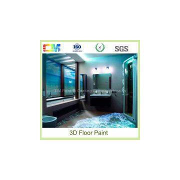 Chemical excellent stain durability liquid resin epoxy 3d floor paint