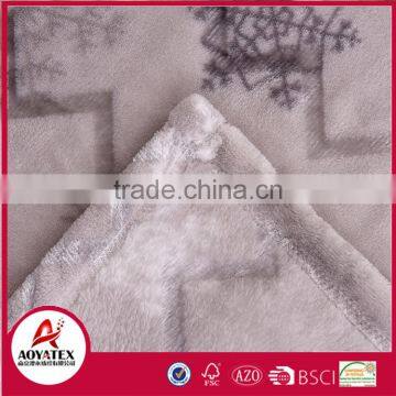 100 Polyester Christmas Snowflake Design Printed Flannel Fleece Blanket photo-4