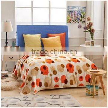 Xinbo 100% polyester colorful bean point print rotary print fannel fleece blanket