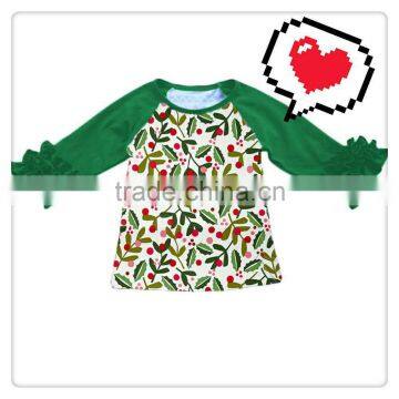 Christmas cute T-shirt design wholesale 2017 Sue lucky girls boutique clothing holiday clothing wholesale