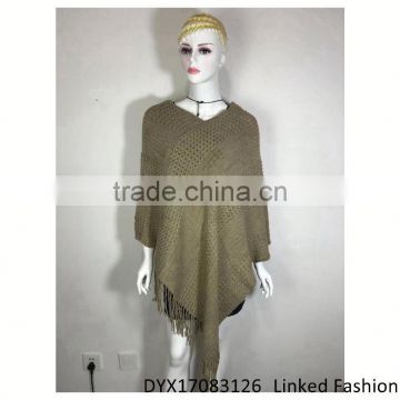 Classtic design warm soft cashmer ponchos hours For winter