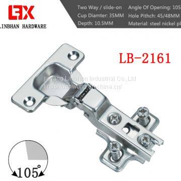 Pair European Concealed Cabinet Hinges 110-Degree Swing Full Inset - Self Closing photo-2