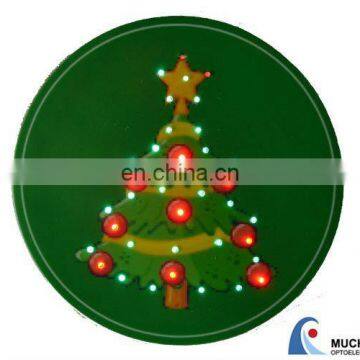 Fancy Christmas tree led badge