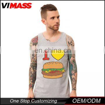 Fashion Cotton Custom Floral Sublimation Tank Top