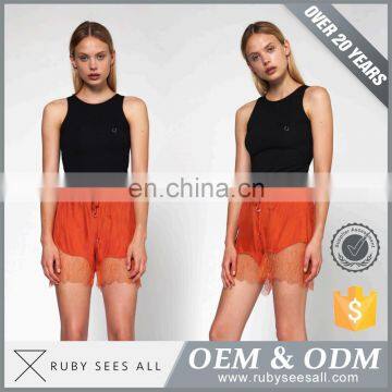 Lace orange color women shorts custom plus size Brand New Design Shorts Women Summer