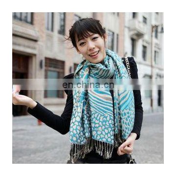 tassel leopard woven shawls