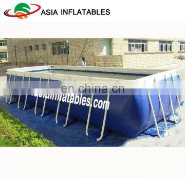 Rectangular Metal Frame Swimming Pool Steel Pools for sales