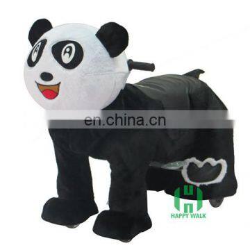 HI CE mechanical ride on horse,animal panda ride on wheel for kids