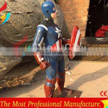 Popular Movie Character Fiberglass Superhero Statue of Life Size Superhero photo-2
