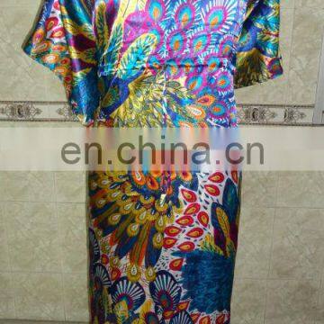 Printed Satin Kaftan