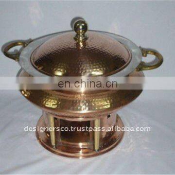 Copper and Brass Food Warmer Chafing Dish