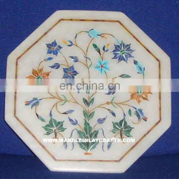 Marble Stone Plate Semi Precious Stone Inlay Plate