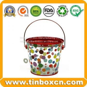 Customized Transparent PVC Metal Bucket Tin For Sweets Cookies Food Packaging photo-2