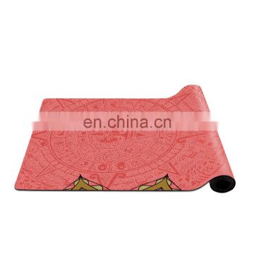 Eco friendly custom design natural suede rubber yoga mat