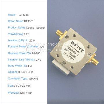 RFTYT SHF TG3434E 0.7-3.1 GHz SMA N Connector Low VSWR RF Coaxial Isolator photo-3