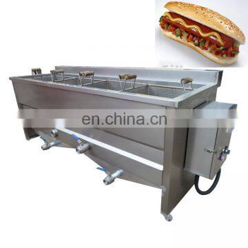 Restaurant chicken fried machine hot dog electric heating square fry pan from china