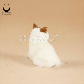 ITZZZ Realistic Life Size Simulation Sitting Cat Furry Animal With Plastic Cat Photography Props photo-2