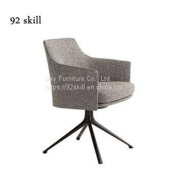 Nordic modern villas home single-seat soft bag armrest backrest light luxury Stanford dining room dining chair