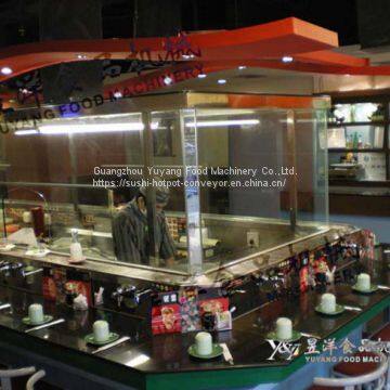 Sushi conveyor food delivery belt rotary conveyor --- factory: michaeldeng@gdyuyang.com