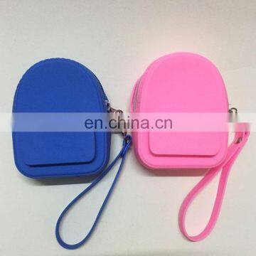 Women'Promotion Gift Silicone Coin Bag Young Ladies Wallet Creative Small Backpack Coin Purse photo-5