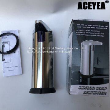 Touchless Hand Soap Dispenser 600ml Refillable Wall Mount Sensor Liquid Soap Dispenser photo-3