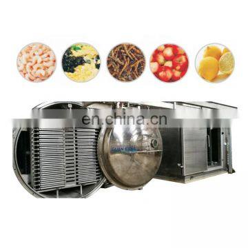 Industrial pet food freeze dryer chicken dice lyophilizer vacuum freeze dryer tray type