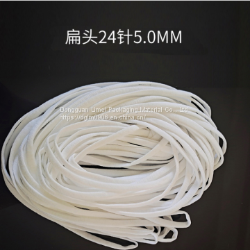 Elasticity Round elastic earloop for face mask white color mask ear loop