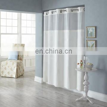 Waterproof Fabric Bathroom Hookless Shower Curtain