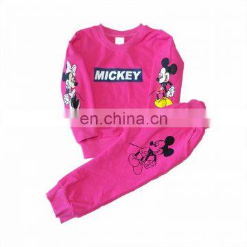 2018 new cotton baby baby 2pcs children's suit cartoon sweater Korean