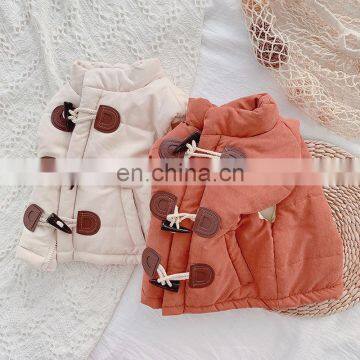 Korean Fashion Stand Collar Kids Winter Cute Thicken Waistcoats 2020 photo-4