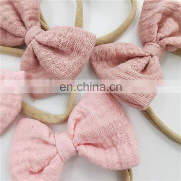Organic Muslin New Born Baby Headband Cotton photo-2