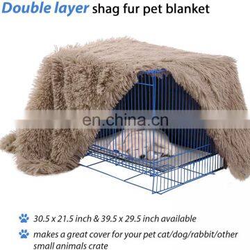 Cat Dog Faux Fur Pet Blanket Sleep Mat Reversible Double Layer Washable Pet Blanket Winter photo-4