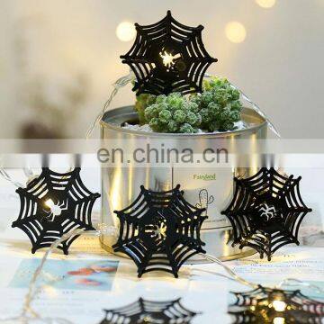 Halloween Lights Hot Selling High Quality Indoor Led String Printing Scary Spider Web Light for Holiday Pendant Decoration
