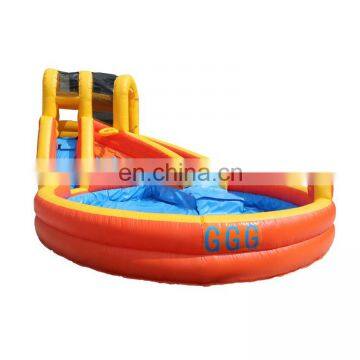 Kids Amusement Inflatabble Water Park Slide And Pool Playground Children's Slide With Pool