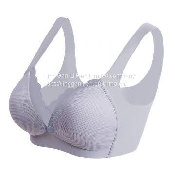 Breastfeeding underwear, pregnant women's bra, gathered to prevent sagging, big breasts, comfortable bra during pregnancy, buckle before feeding and postpartum