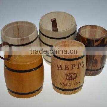 Custom logo and color wooden coffee been packaging barrel accept OEM