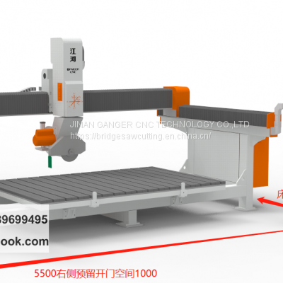 5 axis cnc bridge saw polishing milling bridge saw cutter machine GQ-3220D granite slab bridge saw stone machinery